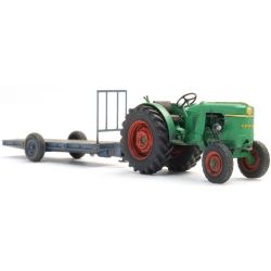 387.706 H0 Deutz D30 Obstgartentraktor mit Anhänger