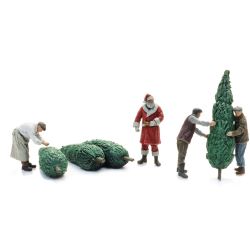 5160072 N Weihnachtsmann mit Christbaumträgern