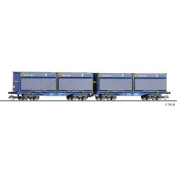 Tillig 15085 TT Doppeltragwagen InnoWaggon, CD Cargo, Ep. VI