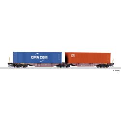 Tillig 18080 TT Containertragwagen Sggmrss 578.0, CD Cargo, Ep. VI