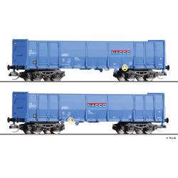 Tillig 01142 TT 2er Set offene Güterwagen Eaos, NACCO, Ep. VI