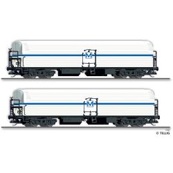 Tillig 01143 TT 2er Set Maschinenkühlwagen Ttehkor, DR, Ep. III