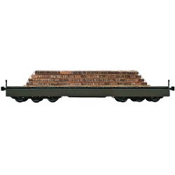 NW 22958 H0 Schwerlastwagen Samms 4860, DR, Ep. IV, beladen mit Holzschwellen