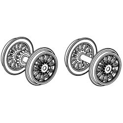 ET21020-89 DC-Radsatz mit Zahnrad (2 Stück)