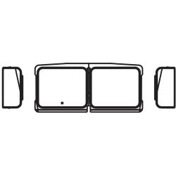 ET37300-07 Frontfenster dek., 3-teilig