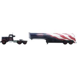 NA 99164 H0 Peterbilt 281 Confidential, Tankauflieger USA Gasoline, Showtruck