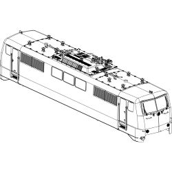 ET51959-08 H0 Gehäuse komplett (ohne Stromabnehmer)