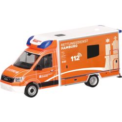099196 H0 MAN TGE Fahrtec Rettungswagen "Feuerwehr Hamburg"