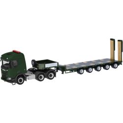 747332 H0 Scania CR 20 Niedrigdach Semitieflade-Sattelzug "Tschechische Armee"