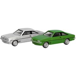 066938 N 2er Set Opel Manta B, silber und signalgrün