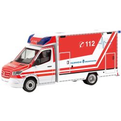 099462 H0 Mercedes-Benz Sprinter '18 Fahrtec Rettungswagen "FW Bremerhaven"