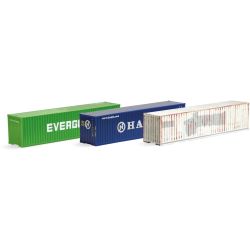 066730-002 TT 3er Set Container "Evergreen/Hanjin/gealtert"