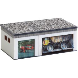 130319 H0 Garage mit Torantriebsteilen