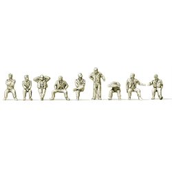 Preiser 16623 H0 Soldaten in Ausgehuniform, US Army, ab 1942, 9 unbemalte Figuren