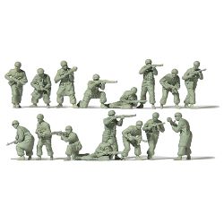 Preiser 16624 H0 Fallschirmjäger im Gefecht, 16 unbemalte Figuren