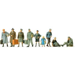 72537 H0 Flüchtlinge, 9 unbemalte Figuren