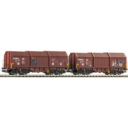 72246 H0 2er Set Teleskophaubenwagen mit Graffiti, DB AG, Ep. V