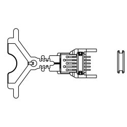 ET57520-33 H0 Kupplung elektrisch mit Pins, Wagen A