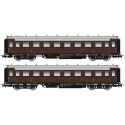 Saxonia Modellbau 87173 H0 2er Set Personenwagen C4Ü Sa 07, K.Sächs.Sts.E.B., Ep. I