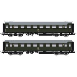 87195 H0 2er Set Personenwagen C4Ü Sa 07, DR, Ep. IV