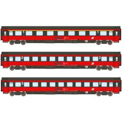 ASM Arndt Spezial Modelle 24000 N 3er Set Personenwagen Amz+2xBmz EC 64, ÖBB, Ep. IV