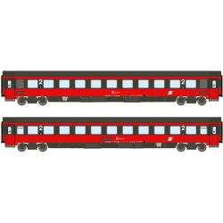 ASM Arndt Spezial Modelle 24001 N 2er Set Personenwagen Bmz EC 64, ÖBB, Ep. IV