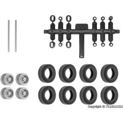 8439 H0 Nachrüst-Set Gummireifen f. kibri Anhänger & Auflieger