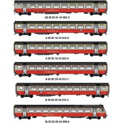 MW2109DC H0 6er Set Personenwagen EW III, Airport Express, SBB, Ep. IV-V, AC