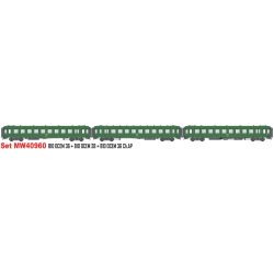 MW40960 H0 3er Set Personenwagen OCEM, SNCF, Ep. IVa