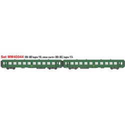 MW40044 H0 2er Set Personenwagen USI B10t, 2.Klasse, SNCF, Ep. IVa