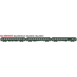 MW40955 H0 3er Set Personenwagen OCEM, SNCF, Ep. IIIc