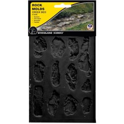 WC1245 Gießform ROCK MOLD, Flussufer, ca. 13 x 18 cm, 2x