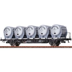 49136 H0 Behältertragwagen BTmms58, mit Dikr 602 "Von Haus zu Haus", DB, Ep. III