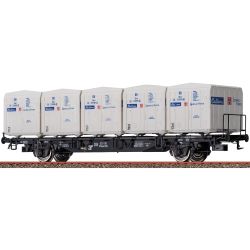 49137 H0 Behältertragwagen BTmms58, mit Ekrt 212 "Bahlsen", DB, Ep. III