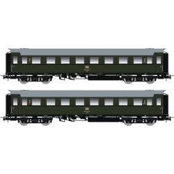 87197 H0 2er Set Personenwagen C4Ü Sa 07, DR, Ep. IV, mit Innenbeleuchtung