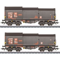 46876 H0 2er-Set Teleskophaubenwagen Bauart Shimmns 708, DB AG, Ep. V