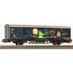 27901 H0 Gedeckter Güterwagen mit Leuchtfarben Halloween
