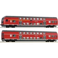 6290071 TT 2er Set Doppelstockwagen mit Steuerwagen DBAG Ep.V-VI
