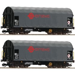 6680058 TT 2er Set Schiebeplanenwagen Shimmns Ermewa Ep.VI