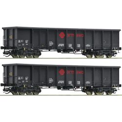 6680053 TT 2er Set offene Güterwagen Eanos Ermewa Ep.VI