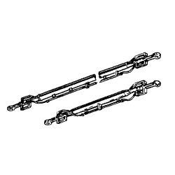 57613 Kuppelbäume für Rollwagen bedruckt 1 Paar