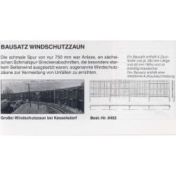 58402 Schmalspur Windschutzzaun (Bausatz)