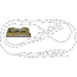 Minitrix Gleis Set für Noch Easy-Track Albulabahn
