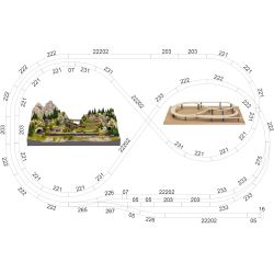 Fleischmann Gleis Set ohne Bettung für Noch Easy-Track Mittelberg