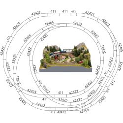 Roco Line Gleis Set ohne Bettung für Noch Easy-Track Theisensee