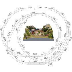 Märklin K-Gleis Set ohne Bettung für Noch Easy-Track Theisensee