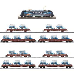 Märklin 36649 H0 E-Lok BR 185.2 + 46407 DB AG Rungenwagen SET