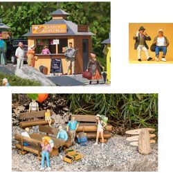 Spur G Pause Set Bänke + Wurstbude + Figuren