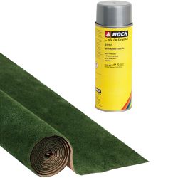00230 Grasmatte dunkelgrün, 120 x 60 cm + 61151 Sprühkleber Haftfix