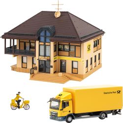 130888 Postamt + 317689 H0 MAN TGL-LKW Post + 16522 H0 Tiny-Scenes Post